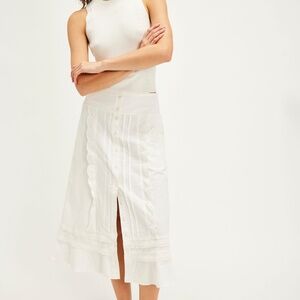 Free People Mid-rise midi skirt